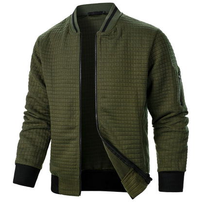 Men's Textured Zip-Up Jacket