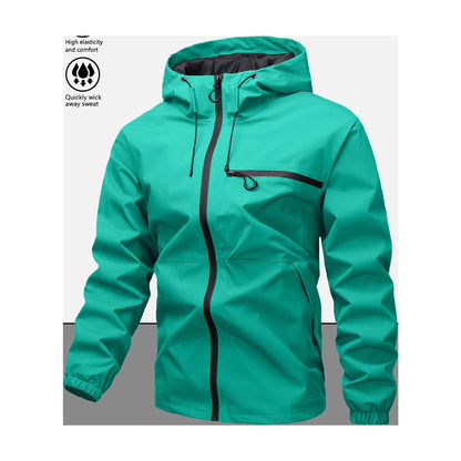Men's Lightweight Water-Resistant Hooded Jacket