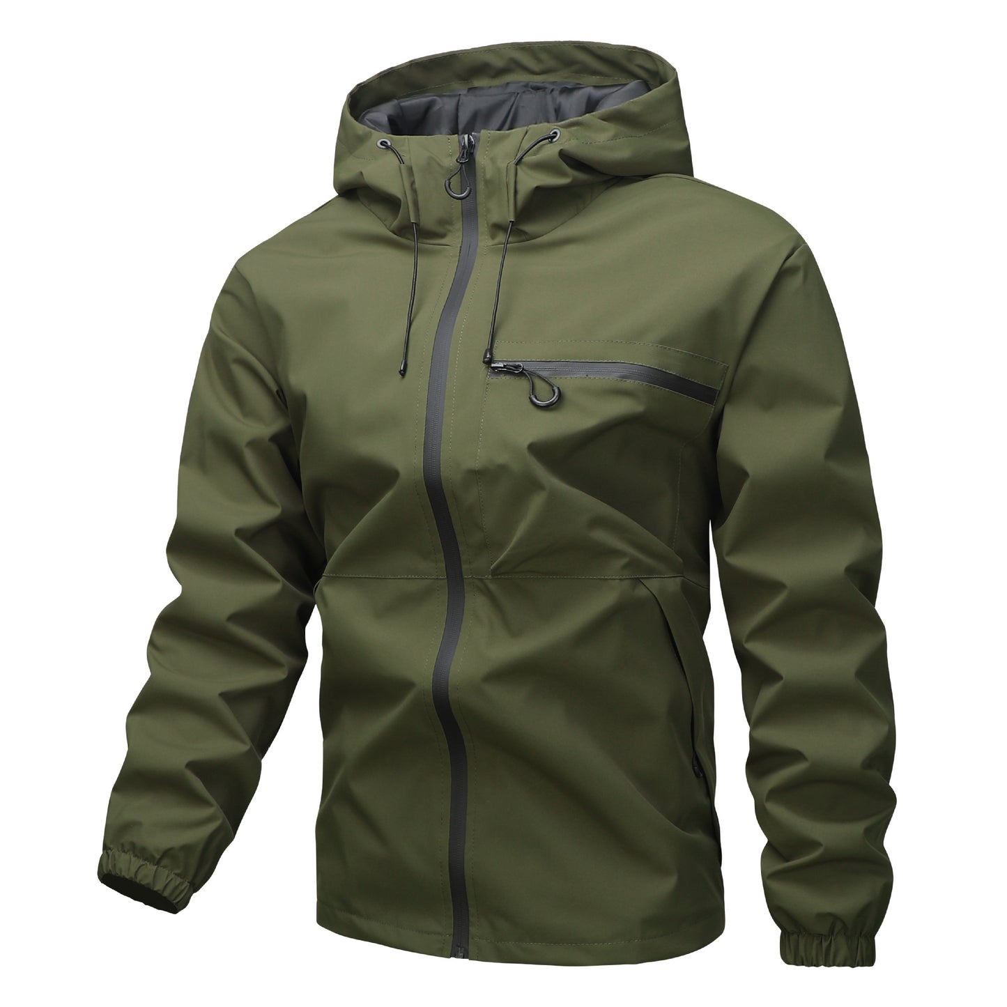 Men's Lightweight Water-Resistant Hooded Jacket