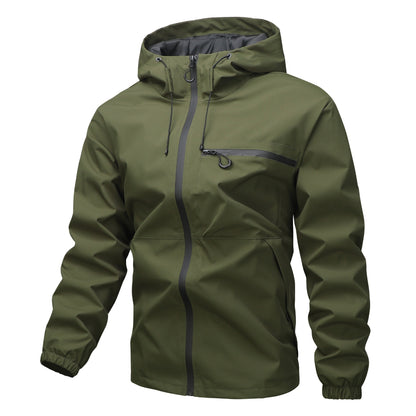 Men's Lightweight Water-Resistant Hooded Jacket
