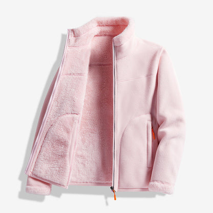 Unisex Double-Layer Fleece Full-Zip Jacket