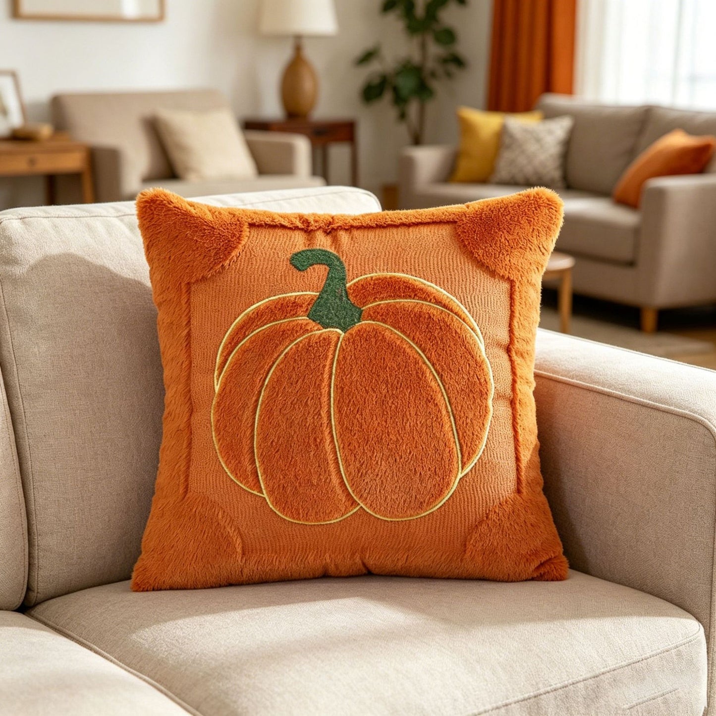 Fall Pumpkin Decorative Pillow Cover