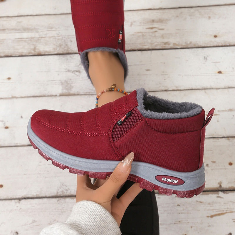 Unisex Warm Sheepskin-Lined Boots , Easy To Wear, Comfortable When Walking
