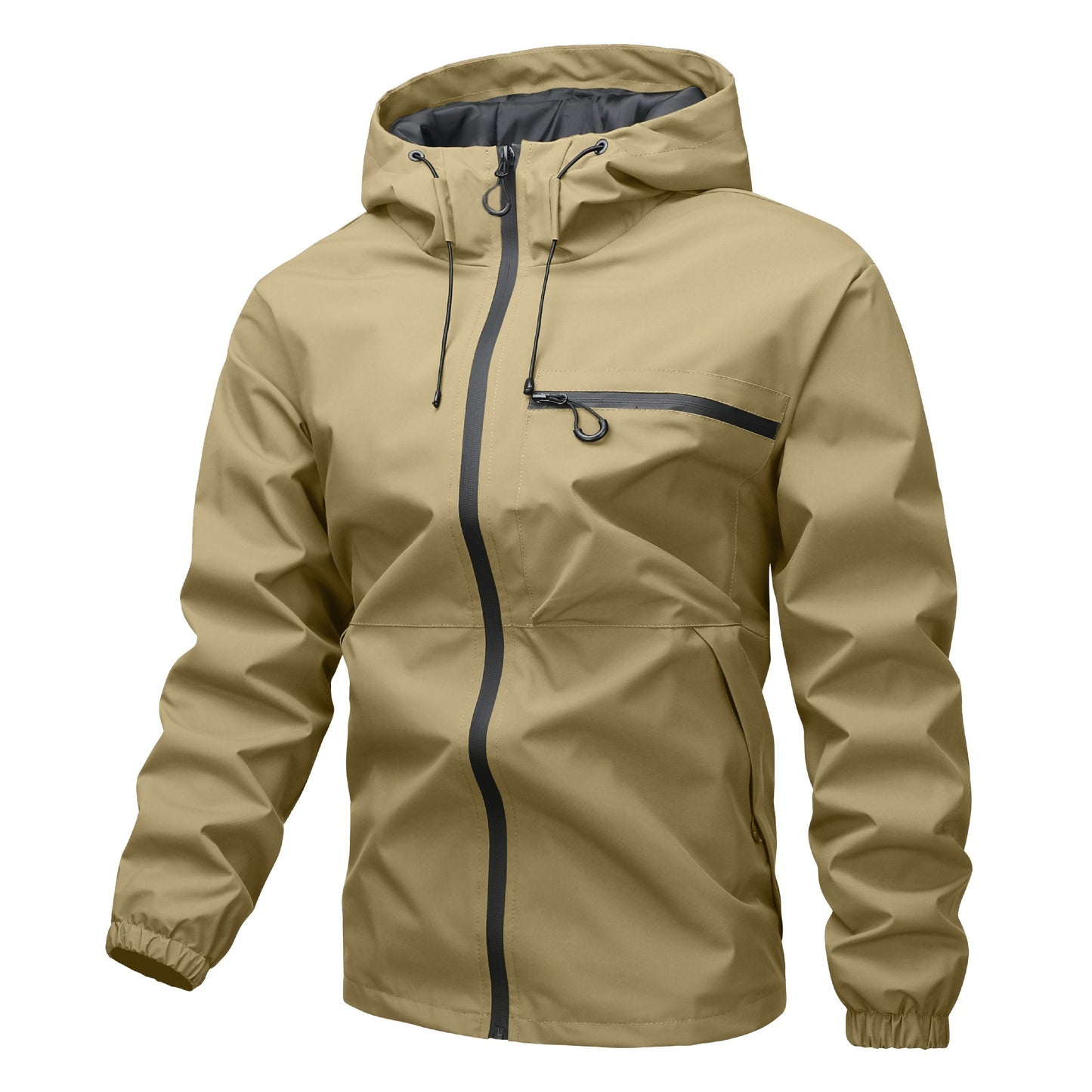 Men's Lightweight Water-Resistant Hooded Jacket