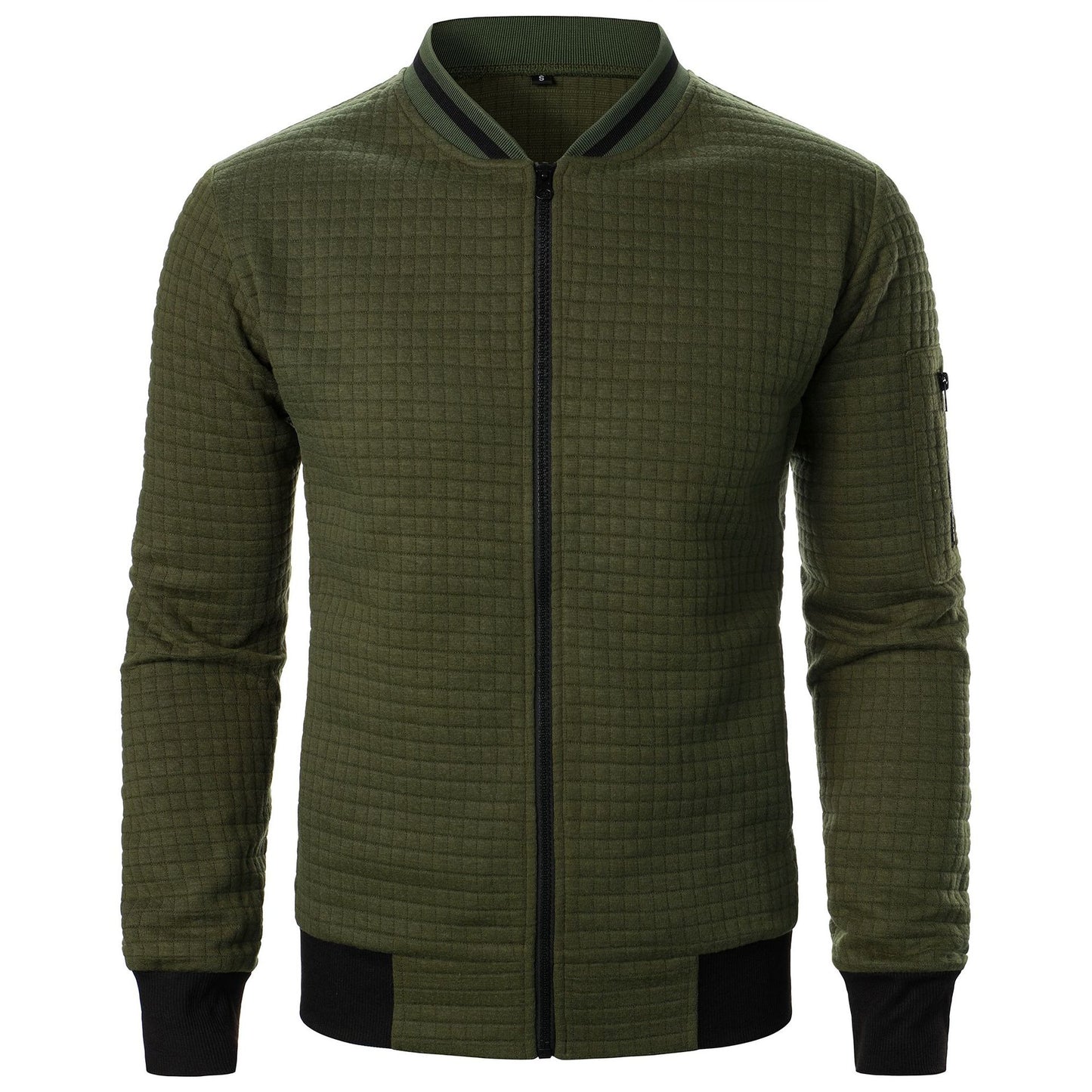 Men's Textured Zip-Up Jacket