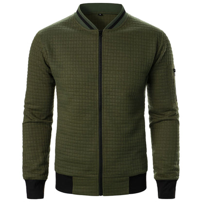 Men's Textured Zip-Up Jacket