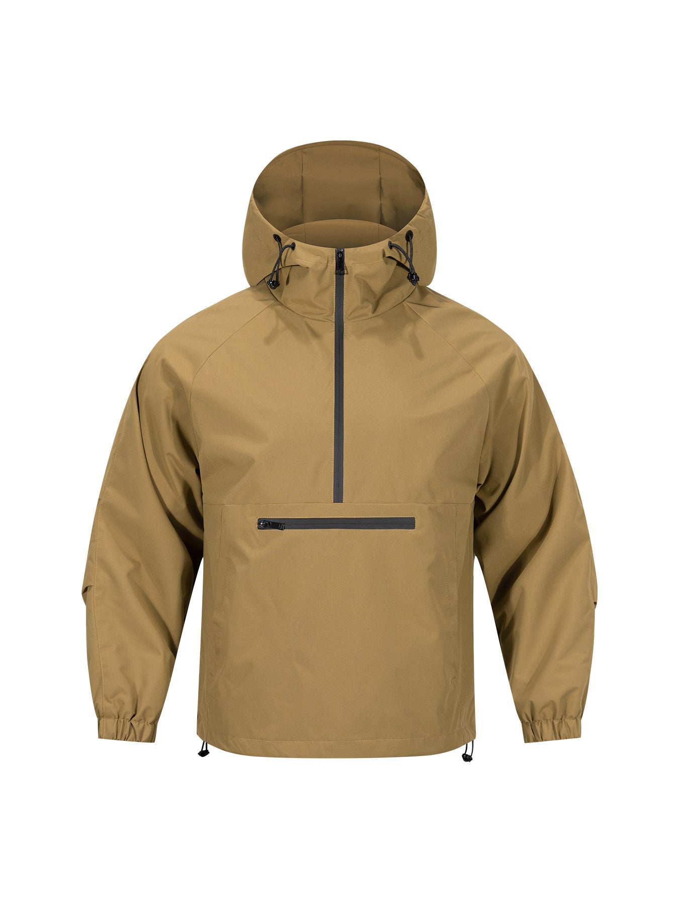 Men's Lightweight Water-Resistant Hooded Anorak Windbreaker Jacket