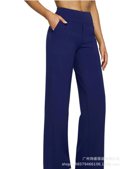 Women's High-Waisted Bootcut Knit Pants