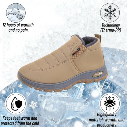 Unisex Warm Sheepskin-Lined Boots , Easy To Wear, Comfortable When Walking