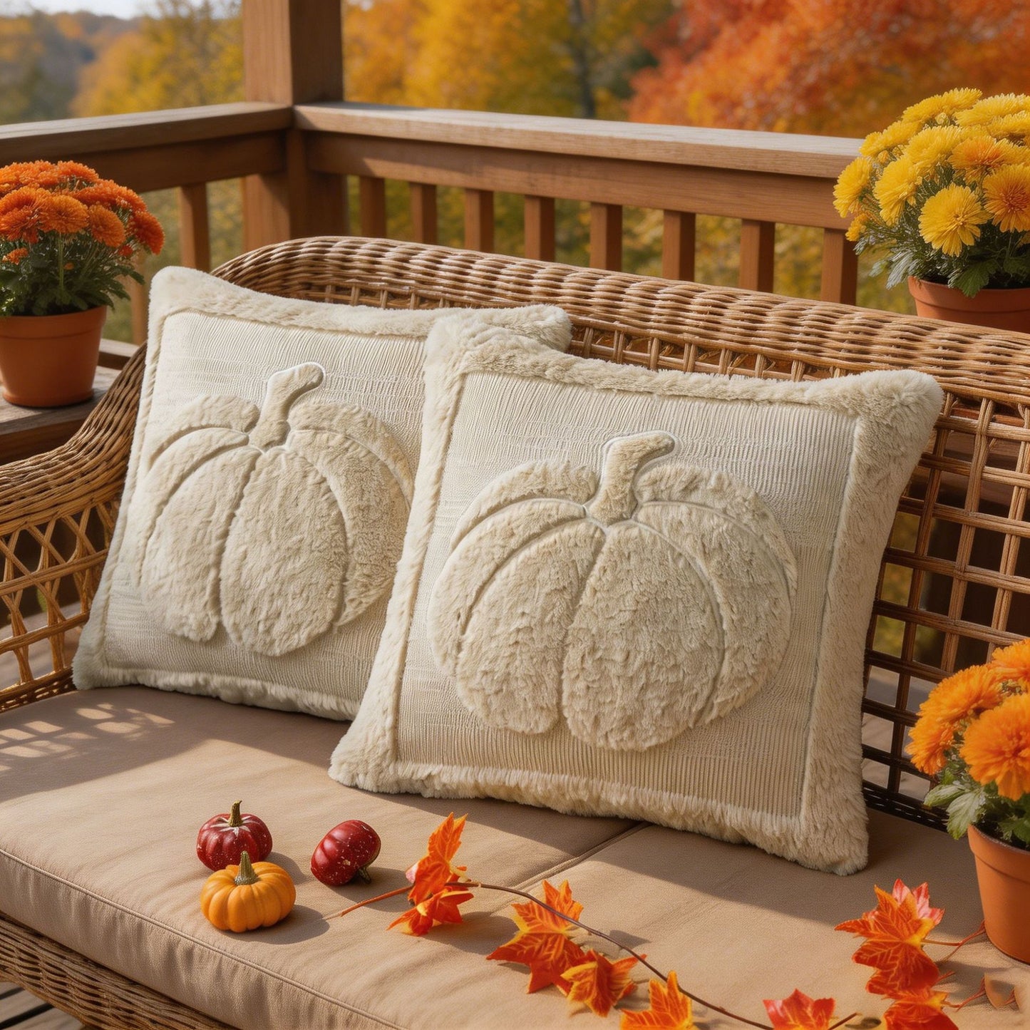 Fall Pumpkin Decorative Pillow Cover