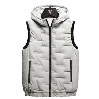 Men's Stand-Collar Quilted Puffer Vest