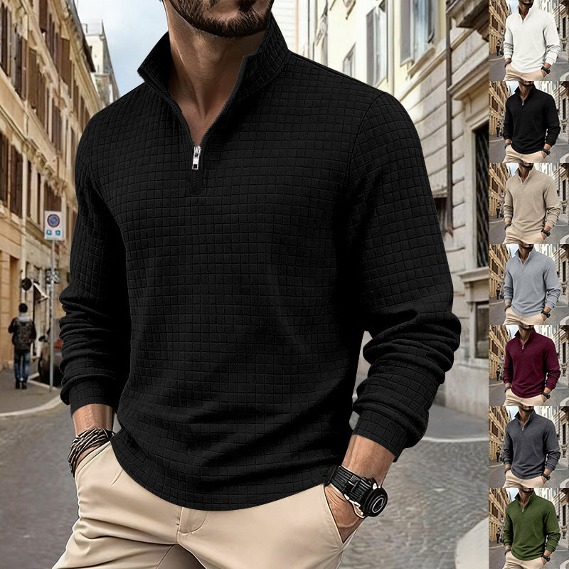 Men's Textured Quarter-Zip Pullover