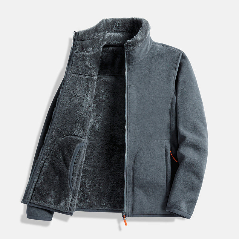 Unisex Double-Layer Fleece Full-Zip Jacket