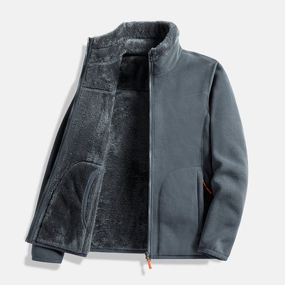 Unisex Double-Layer Fleece Full-Zip Jacket