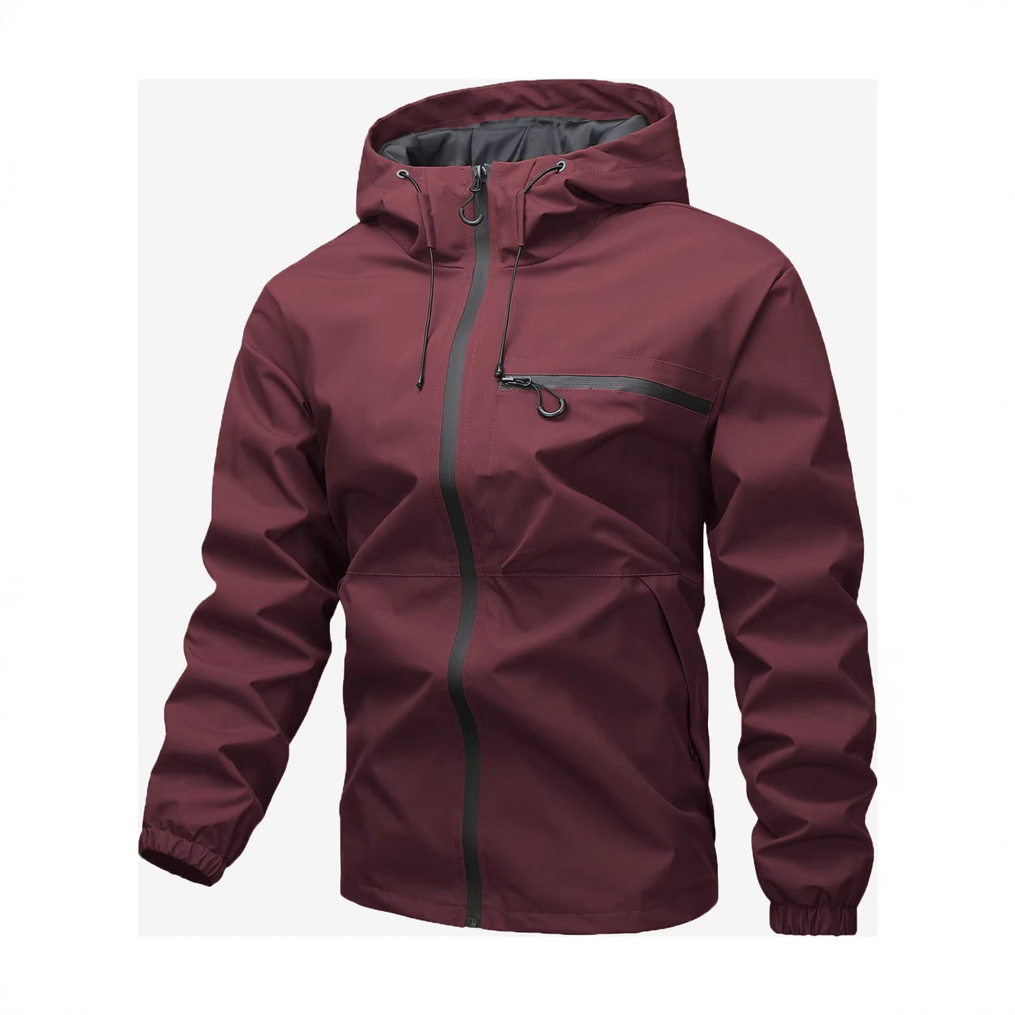Men's Lightweight Water-Resistant Hooded Jacket