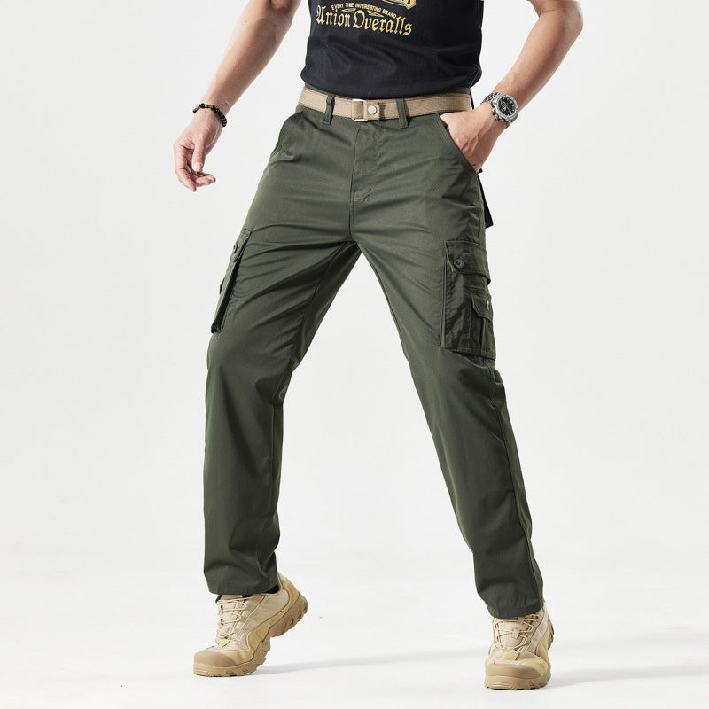 Men's Multi-Pocket Straight-Leg Cargo Pants