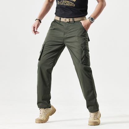 Men's Multi-Pocket Straight-Leg Cargo Pants