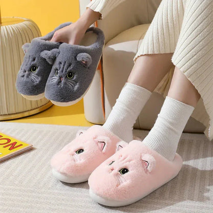 Cat Fuzzy Cloud Slippers