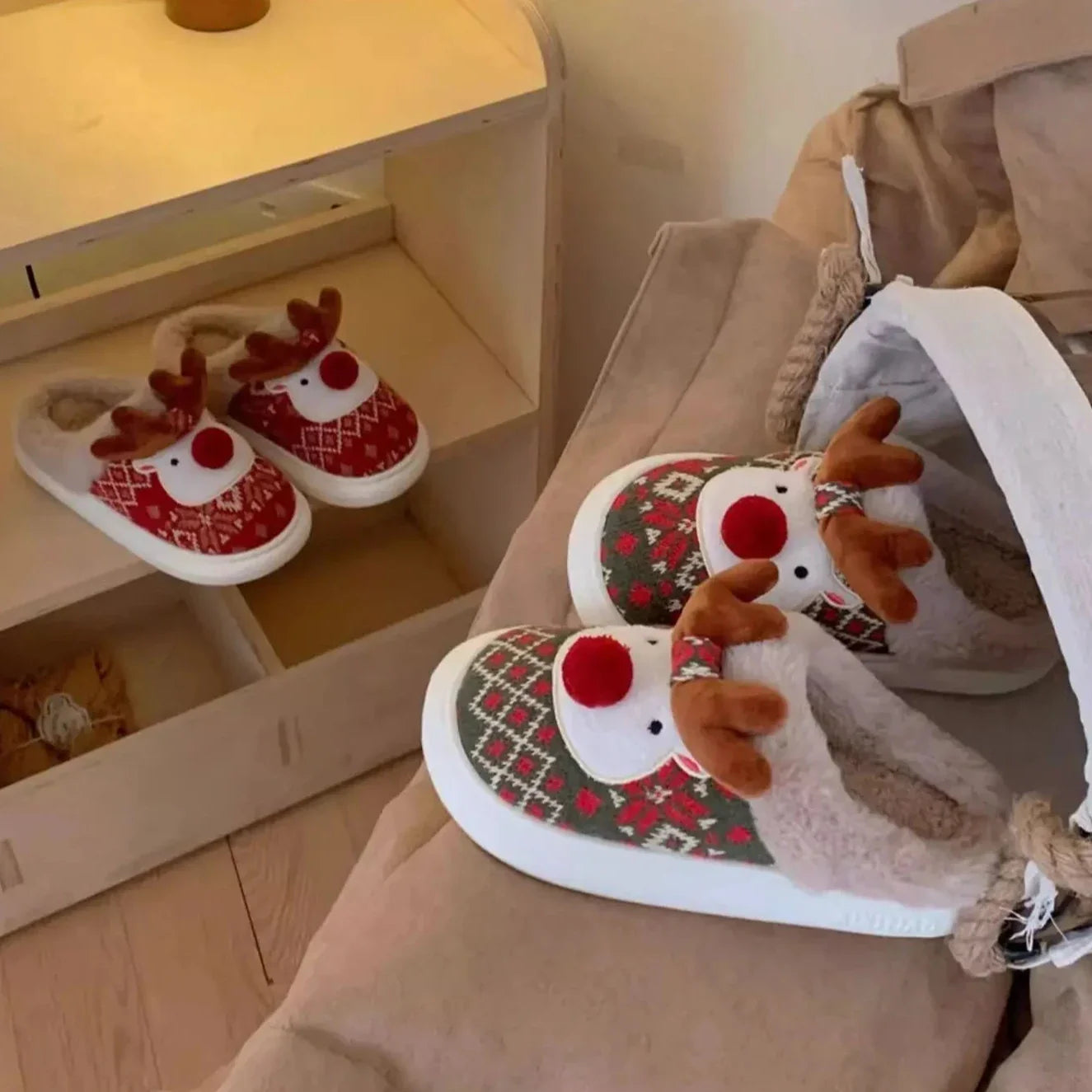 Christmas Cotton Slippers