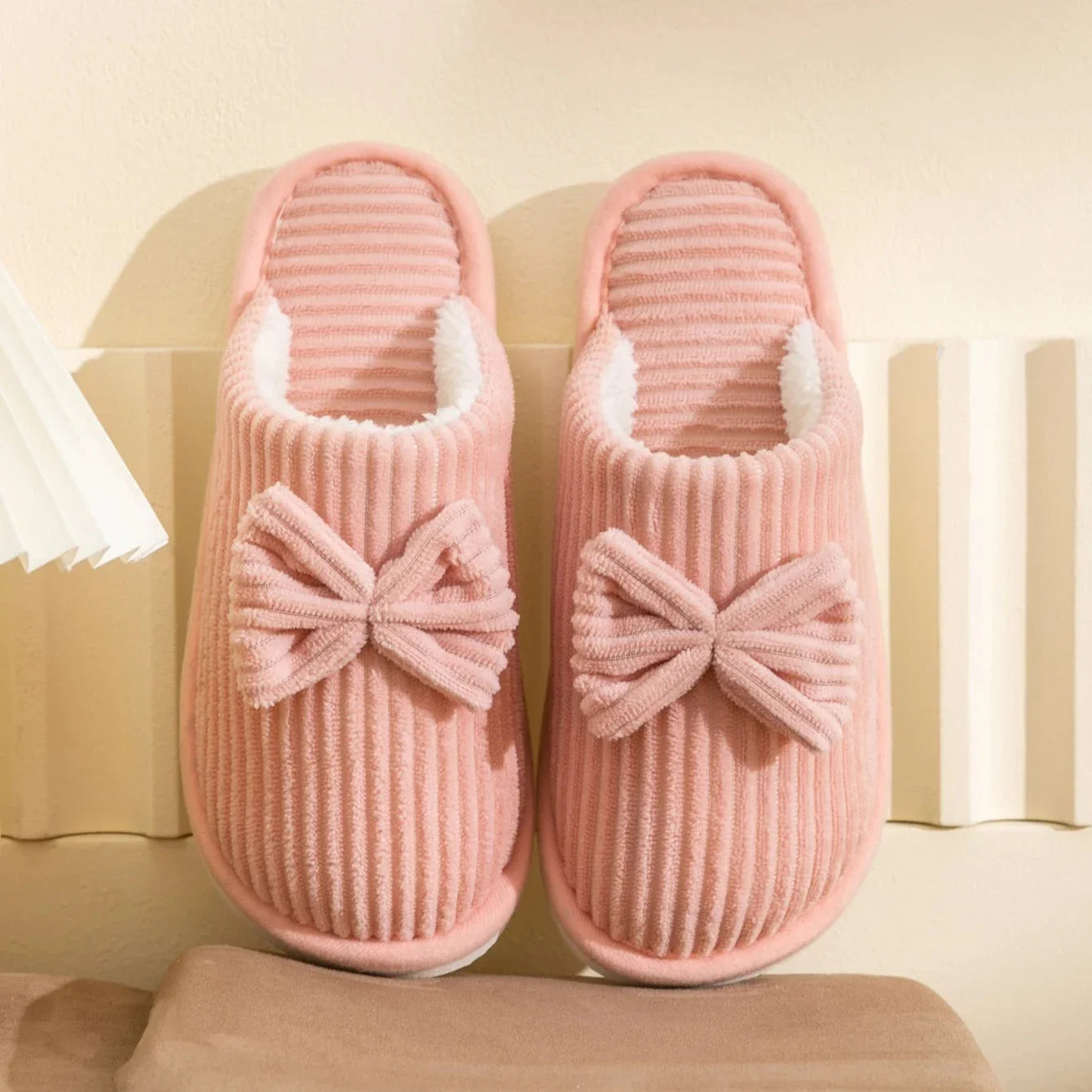 Bow Warm Slippers