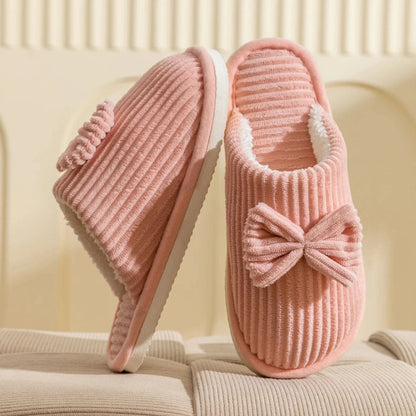 Bow Warm Slippers