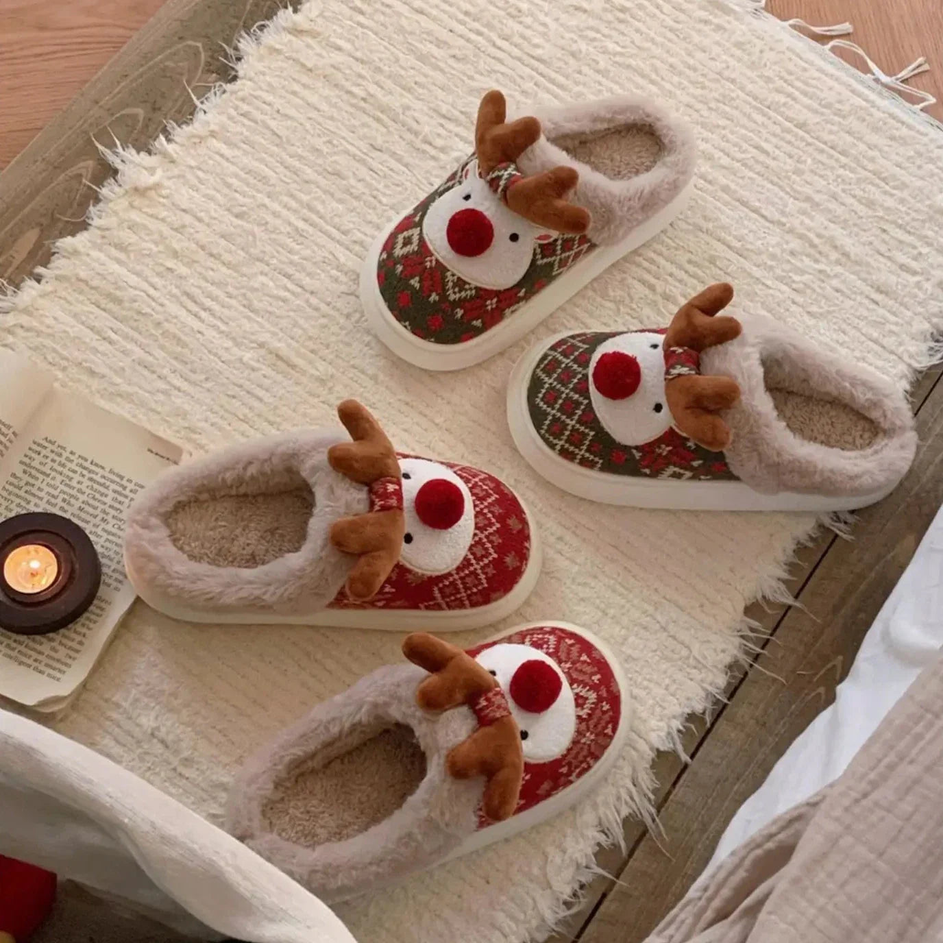 Christmas Cotton Slippers