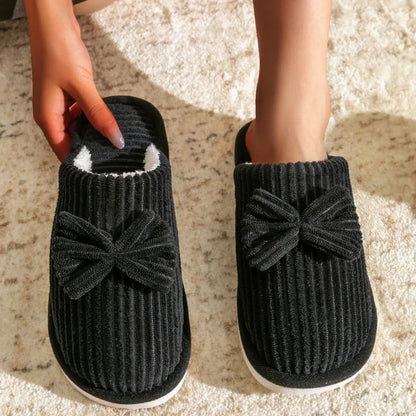 Bow Warm Slippers