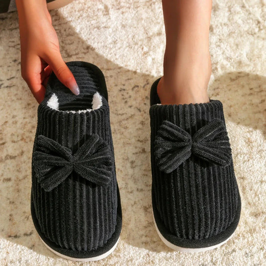Bow Warm Slippers