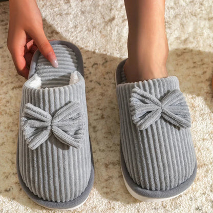 Bow Warm Slippers