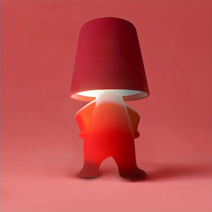 Wireless LED Table Lamp with Creative Figurine Design