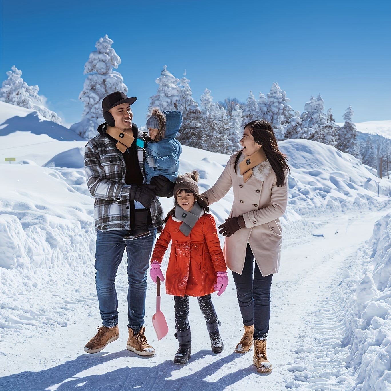 USB Heated Scarf – Adjustable 3-Gear Temperature Neck Warmer for Men & Women