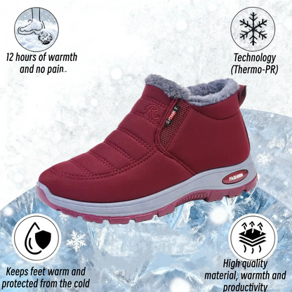 Unisex Warm Sheepskin-Lined Boots , Easy To Wear, Comfortable When Walking