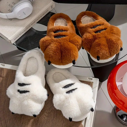 Bear Claw Plush Slippers