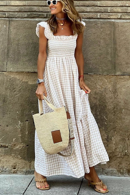 🎉LAST DAY SAEL 50% OFF!!✨💃Women's Vintage Plaid Clashing Dresses