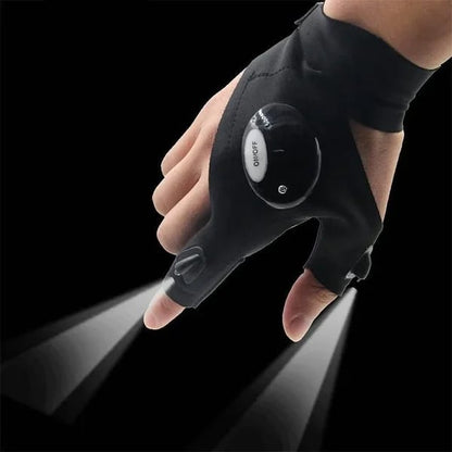Hands-Free LED Half Finger Gloves