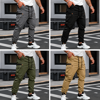 Men's Stretch Terry Cargo Pants – Casual Retro Fit | All-Season Daily Wear