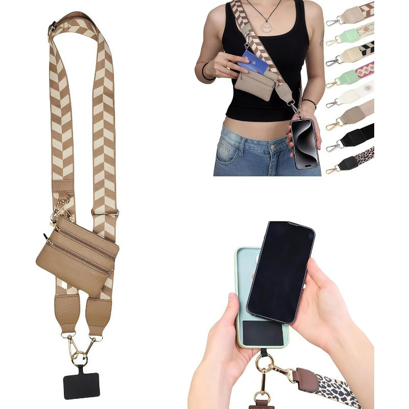 Stylish Crossbody Phone Lanyard with Detachable Mini Wallet