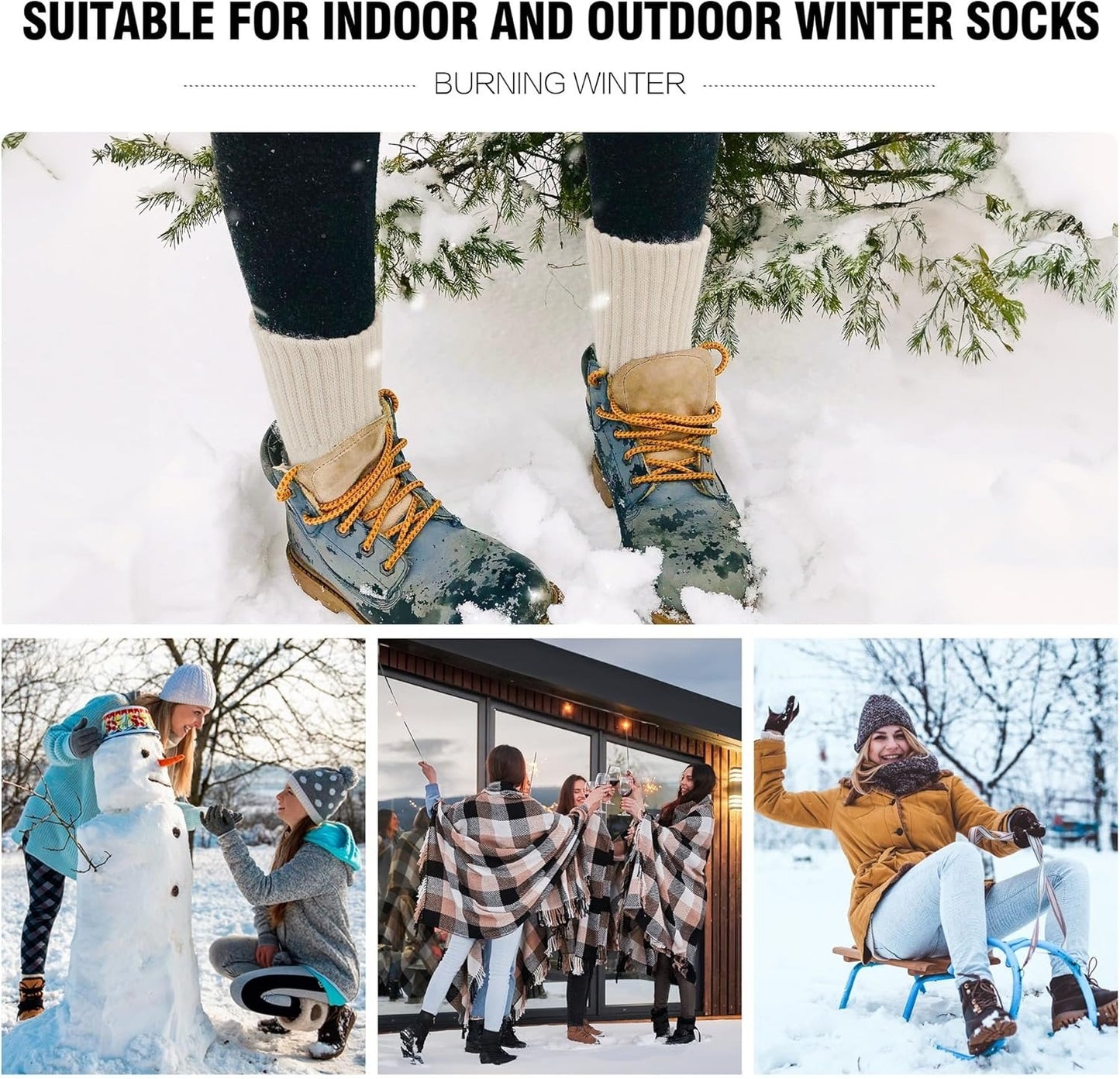 🏆 5 Pairs Solid Mid-calf Socks