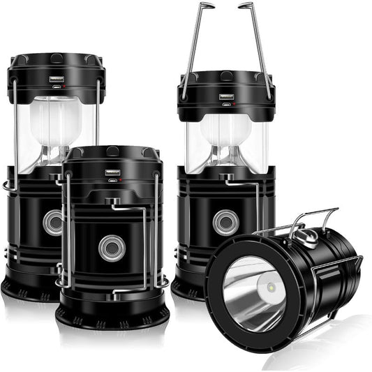 Solar + USB Camping Lantern Flashlight