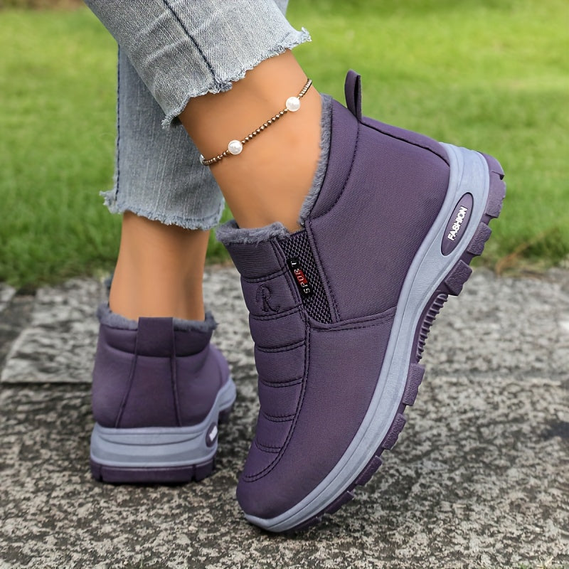 Unisex Warm Sheepskin-Lined Boots , Easy To Wear, Comfortable When Walking