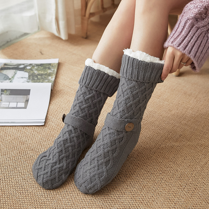 Knitted Ultra-thick Slipper Home Socks