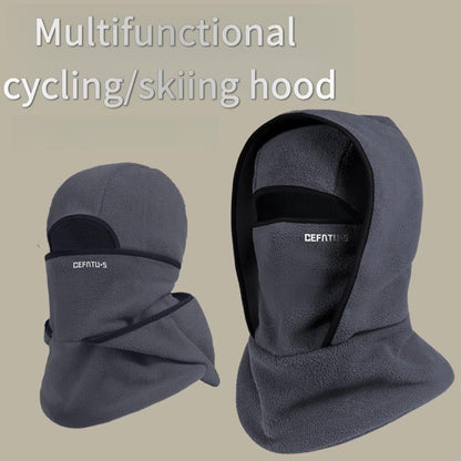 ❄️ Outdoor Winter Warm Hat Neckband Integrated Cycling Mask Sports Ski Head Cover Neck Windproof Cold One-Piece Pullover Hat