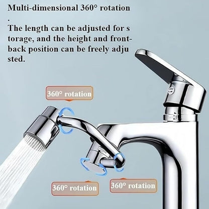 1440° Rotating Faucet Extender – Dual-Mode Anti-Splash Aerator for Kitchen & Bathroom Use