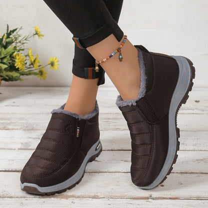Unisex Warm Sheepskin-Lined Boots , Easy To Wear, Comfortable When Walking