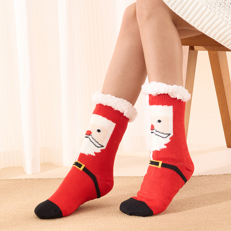 Cute Animal Ultra-thick Cashmere Slipper Home Socks