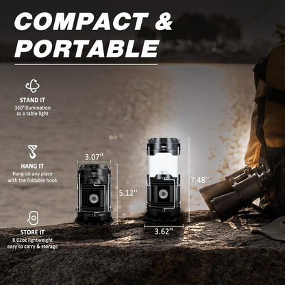 Solar + USB Camping Lantern Flashlight