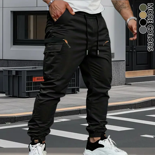 Men's Stretch Terry Cargo Pants – Casual Retro Fit | All-Season Daily Wear