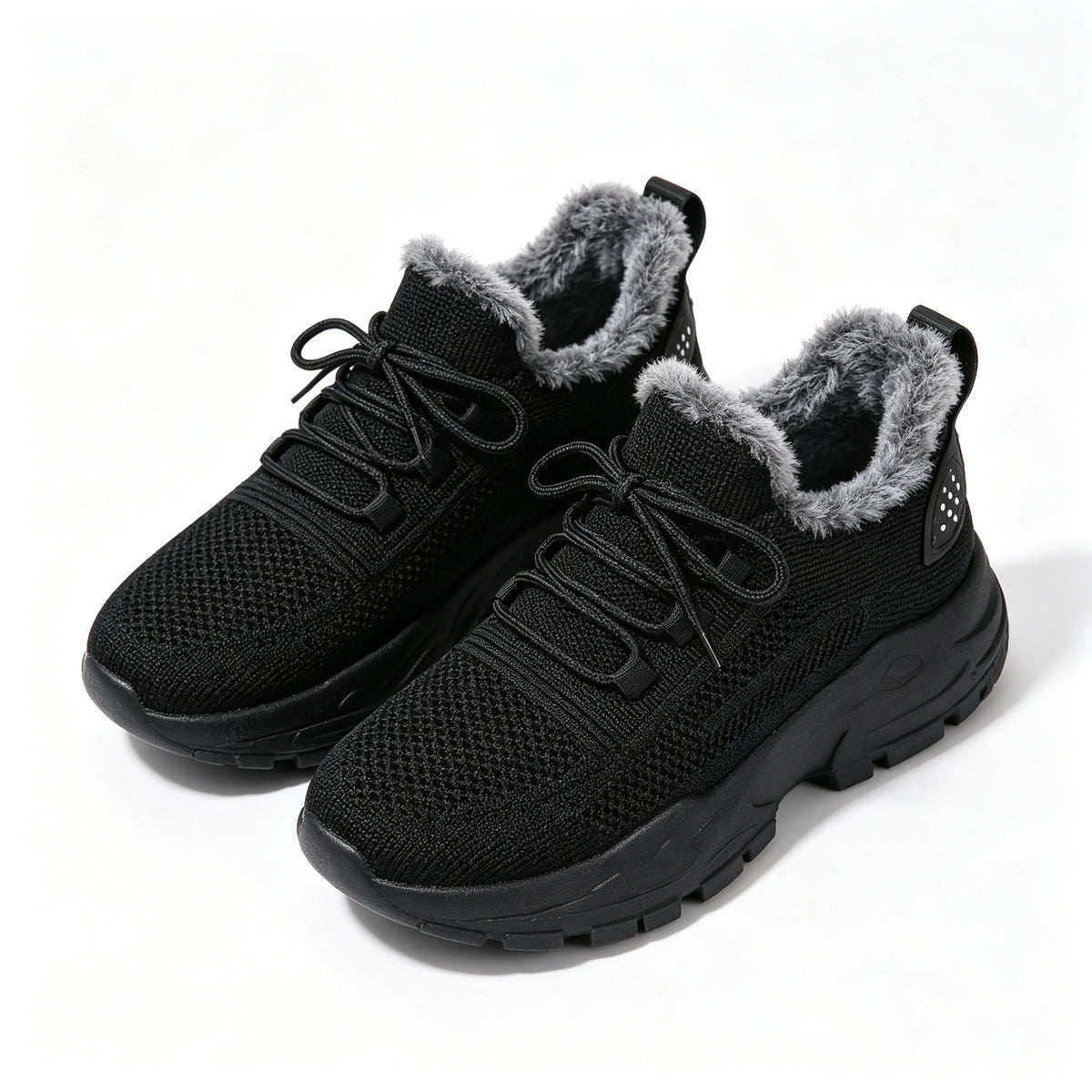 Women’s Fleece-Lined Knit Sneakers