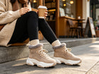 Women’s Fleece-Lined Knit Sneakers