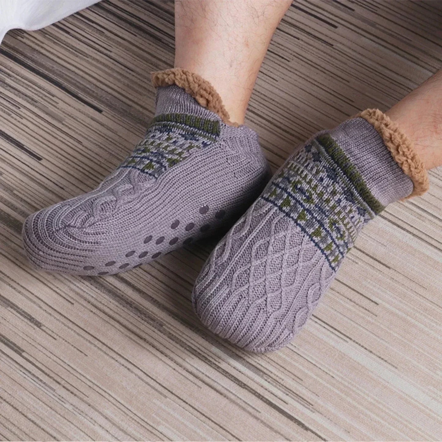 Unisex Cozy Fleece Lined Home Socks